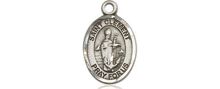Pewter Saint Clement Medal Engraved Catholic Saint Jewelry
