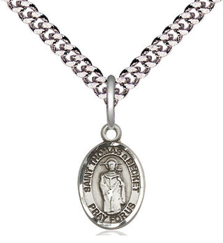 Pewter Saint Thomas A Becket Medal Religious and Catholic Jewelry Engraved Catholic Saint Jewelry