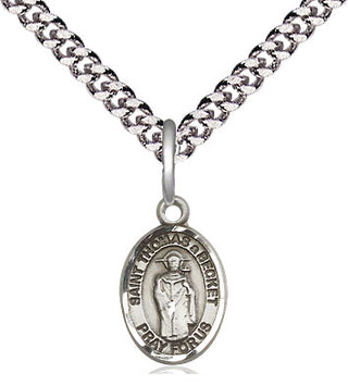 Pewter Saint Thomas A Becket Medal Religious and Catholic Jewelry Engraved Catholic Saint Jewelry