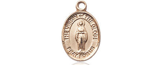 14kt Gold Filled Virgin of the Globe Medal Engraved Catholic Saint Jewelry