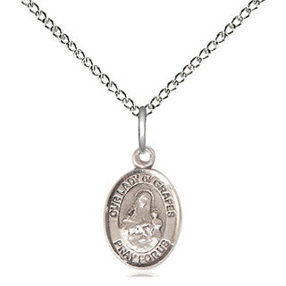 Sterling Silver Our Lady of Grapes Medal Religious and Catholic Jewelry Engraved Catholic Saint Jewelry