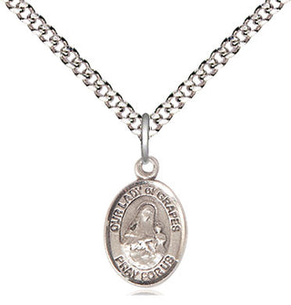 Sterling Silver Our Lady of Grapes Medal Religious and Catholic Jewelry Engraved Catholic Saint Jewelry