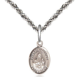 Sterling Silver Our Lady of Grapes Medal Religious and Catholic Jewelry Engraved Catholic Saint Jewelry
