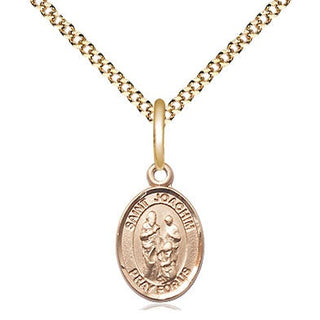 14kt Gold Filled Saint Joachim Medal Religious and Catholic Jewelry Engraved Catholic Saint Jewelry