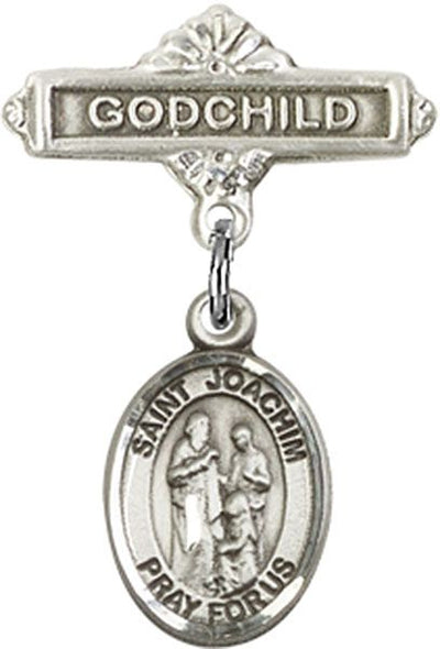 Sterling Silver Godchild St. Joachim Baby Badge - Engravable