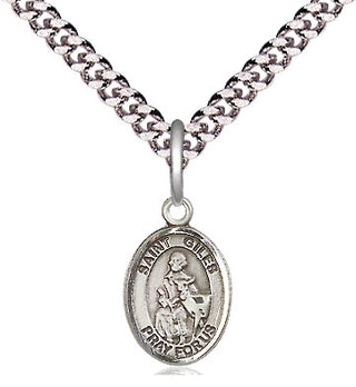 Pewter Saint Giles Medal Religious and Catholic Jewelry Engraved Catholic Saint Jewelry