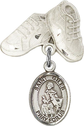Sterling Silver Baby Boots St. Giles Baby Badge - Engravable