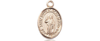 14kt Gold Saint John of Capistrano Medal Engraved Catholic Saint Jewelry