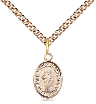 14kt Gold Saint John of Capistrano Medal Engraved Catholic Saint Jewelry