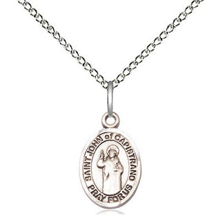 Sterling Silver Saint John of Capistrano Medal Religious and Catholic Jewelry Engraved Catholic Saint Jewelry
