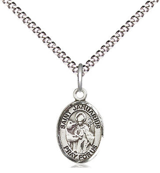 Pewter Saint Januarius Medal Religious and Catholic Jewelry Engraved Catholic Saint Jewelry