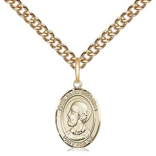 14kt Gold Pope St Eugene I Medal Engraved Catholic Saint Jewelry