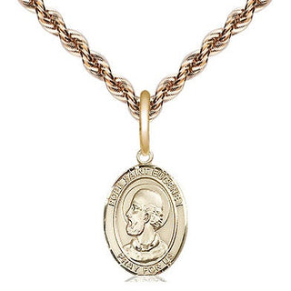 14kt Gold Pope St Eugene I Medal Engraved Catholic Saint Jewelry