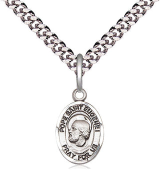 Pewter Pope St Eugene I Medal Religious and Catholic Jewelry Engraved Catholic Saint Jewelry