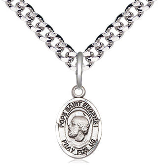 Pewter Pope St Eugene I Medal Religious and Catholic Jewelry Engraved Catholic Saint Jewelry