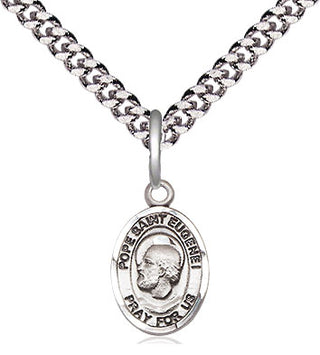 Pewter Pope St Eugene I Medal Religious and Catholic Jewelry Engraved Catholic Saint Jewelry