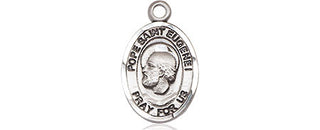 Sterling Silver Pope St Eugene I Medal Religious and Catholic Jewelry Engraved Catholic Saint Jewelry