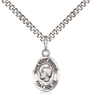 Sterling Silver Pope St Eugene I Medal Religious and Catholic Jewelry Engraved Catholic Saint Jewelry