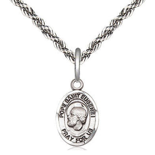 Sterling Silver Pope St Eugene I Medal Religious and Catholic Jewelry Engraved Catholic Saint Jewelry
