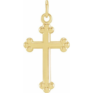 14K Yellow Cross Pendant