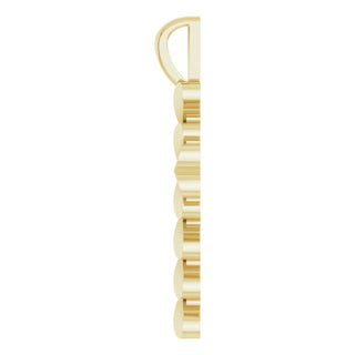 14K Yellow 20.76x11.43 mm Heart Cross Pendant