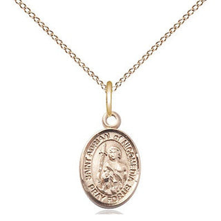 14kt Gold Filled Saint Adrian of Nicomedia Medal Religious and Catholic Jewelry Engraved Catholic Saint Jewelry