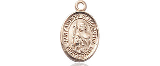 14kt Gold Saint Adrian of Nicomedia Medal Engraved Catholic Saint Jewelry