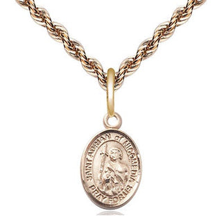 14kt Gold Saint Adrian of Nicomedia Medal Engraved Catholic Saint Jewelry
