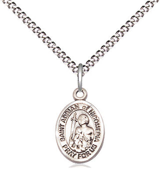 Pewter Saint Adrian of Nicomedia Medal Religious and Catholic Jewelry Engraved Catholic Saint Jewelry