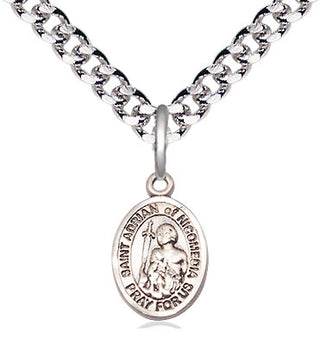 Pewter Saint Adrian of Nicomedia Medal Religious and Catholic Jewelry Engraved Catholic Saint Jewelry