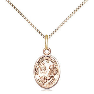 14kt Gold Filled Saint Catherine of Bologna Medal Religious and Catholic Jewelry Engraved Catholic Saint Jewelry
