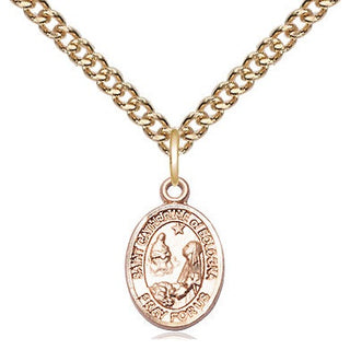 14kt Gold Filled Saint Catherine of Bologna Medal Religious and Catholic Jewelry Engraved Catholic Saint Jewelry