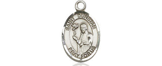 Pewter Saint Dunstan Medal Engraved Catholic Saint Jewelry