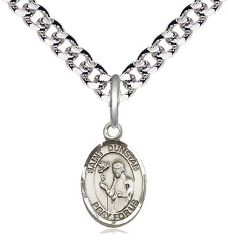Pewter Saint Dunstan Medal Religious and Catholic Jewelry Engraved Catholic Saint Jewelry