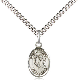 Pewter Saint Dunstan Medal Religious and Catholic Jewelry Engraved Catholic Saint Jewelry