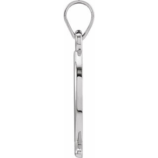 14K White 20x7 mm Ichthus (Fish) Pendant 