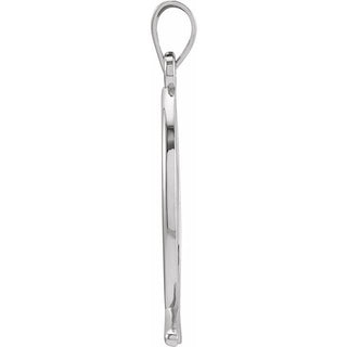 10K White 24x9 mm Ichthus (Fish) Pendant 