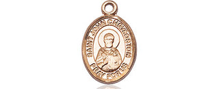 14kt Gold Saint John Chrysostom Medal Engraved Catholic Saint Jewelry