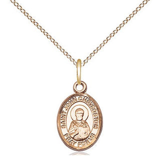 14kt Gold Saint John Chrysostom Medal Engraved Catholic Saint Jewelry