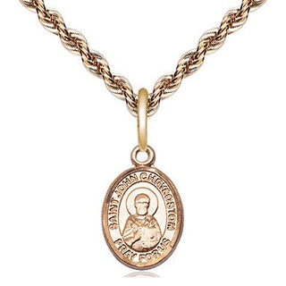 14kt Gold Saint John Chrysostom Medal Engraved Catholic Saint Jewelry