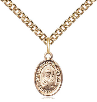 14kt Gold Filled Saint John Licci Medal Religious and Catholic Jewelry Engraved Catholic Saint Jewelry