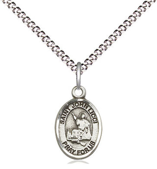 Pewter Saint John Licci Medal Religious and Catholic Jewelry Engraved Catholic Saint Jewelry