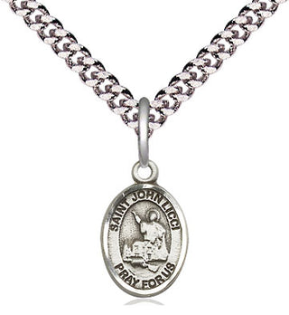 Pewter Saint John Licci Medal Religious and Catholic Jewelry Engraved Catholic Saint Jewelry
