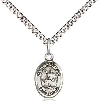 Pewter Saint John Licci Medal Religious and Catholic Jewelry Engraved Catholic Saint Jewelry