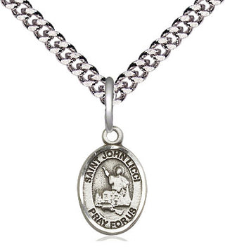 Pewter Saint John Licci Medal Religious and Catholic Jewelry Engraved Catholic Saint Jewelry