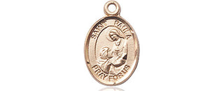 14kt Gold Filled Saint Paula Medal Engraved Catholic Saint Jewelry