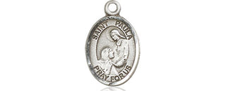 Pewter Saint Paula Medal Engraved Catholic Saint Jewelry