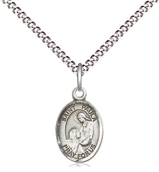 Pewter Saint Paula Medal Religious and Catholic Jewelry Engraved Catholic Saint Jewelry