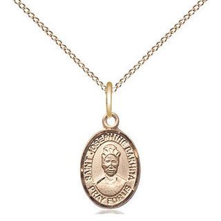 14kt Gold Filled Saint Josephine Bakhita Medal Religious and Catholic Jewelry Engraved Catholic Saint Jewelry