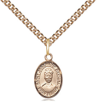 14kt Gold Filled Saint Josephine Bakhita Medal Religious and Catholic Jewelry Engraved Catholic Saint Jewelry